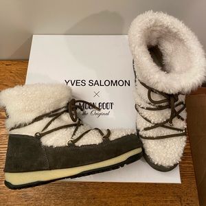 Yves Salomon x Moon Boots Shearling Snow Boots 9